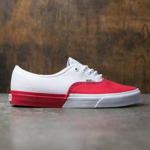 Vans Authentic DX Blocked White - True White/Racing Red - VN08ESMS9
