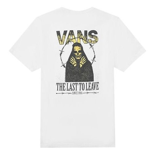 Vans Back Printing Short Sleeve Couple Style - White - VN0A4P5AWHT