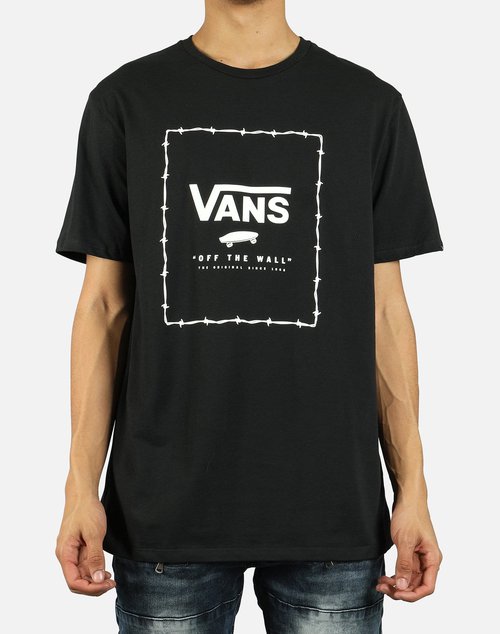 Vans BARBED WIRE PRINT BOX TEE - Black - VN0A312SWU8