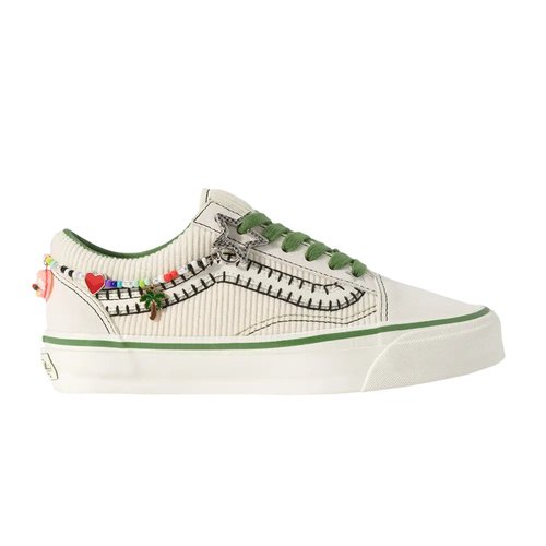 Cocona Hiraki x Vans Premium Old Skool - Cream/Green - VN000EGYCRM