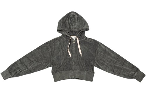 Vans Crop Hoodie - Asphalt Heather - VN0A4MX3O8W