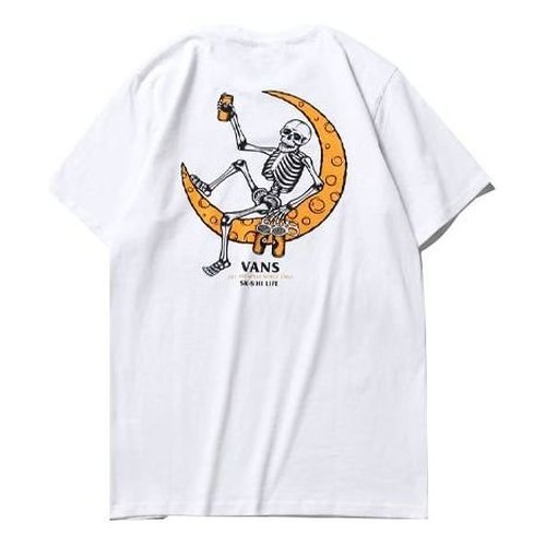 Vans Funny Cartoon Printing Short Sleeve - White - VN0A54IIWHT