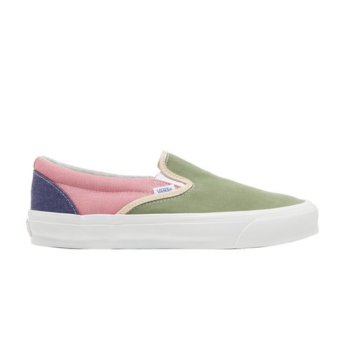 Geoff McFetridge x Vans Vault OG Classic Slip-On LX - Green/Pink/Blue - VN0A45JK92Q
