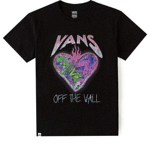 Vans Heart Graphic T-shirt - Black/Multi-Color - VN000KPEBLK