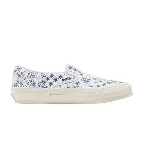 Kith x Vans OG Classic Slip-On LX - White/Blue - VN0A32QNWHT
