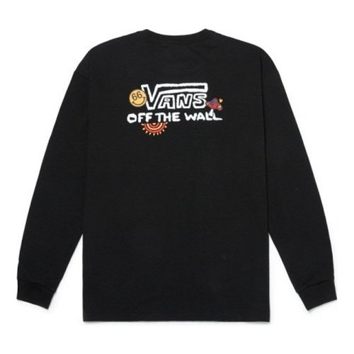 Vans Logo Long Sleeve T-shirt - Black/Multi-Color - VN0A5H86BLK