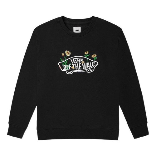 Vans Logo Off The Wall Floral Long Sleeve T-Shirt - Black - VN0A7Q1JBLK