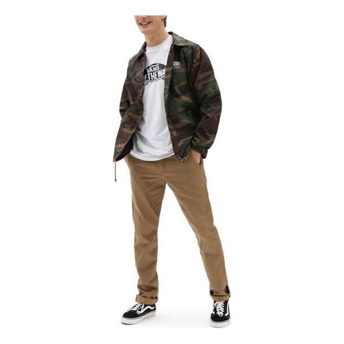 Vans Logo Printing lapel Windproof Jacket Camouflage - TAN - VN0002MUCMA