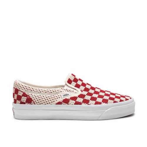 Vans Slip-On LX Knit - Red/Marshmallow - VN000EG1CIS