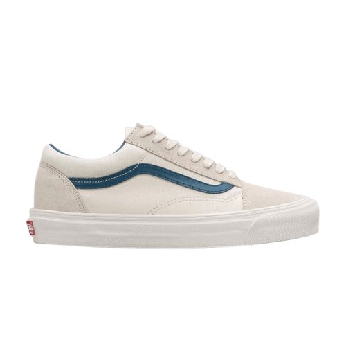 Vans OG Old Skool LX Suede Canvas - Marshmallow/Teal - VN0A36C8N8S