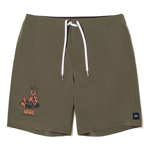 Vans Okeh Fire Record Shorts - Green/Orange - VN000FTXKCZ