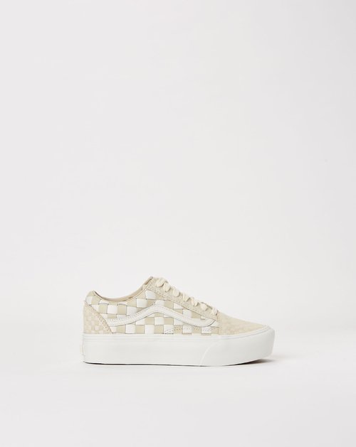 vans cream old skool platform