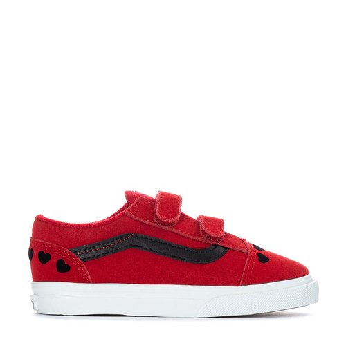 Vans Old Skool V - Hearts Red/Black - VN0009RCREB