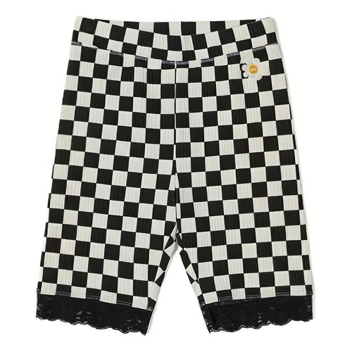 Vans Oversized Floral Legging Shorts - Black/White - VN00074SBLK