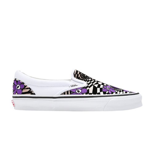 Perks and Mini x Vans OG Classic Slip-On LX - White/Brown/Purple - VN0A32QNBF2