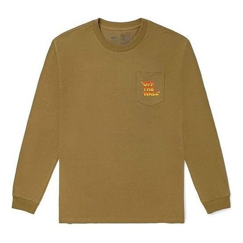 Vans Pocket Printed Casual Long Sleeve T-shirt - Tan - VN0A5E5KDZ9