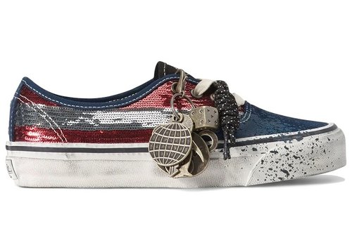 Vans Authentic Premium - Red/Navy Blue - VN000DB8Z11