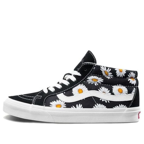 Vans SK8-Mid Flower Pattern - Black/White - VN0A391FTOZ