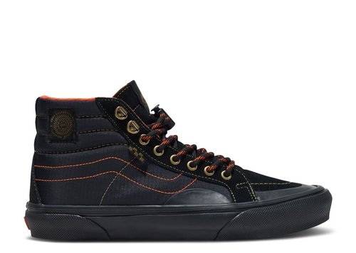 Spitfire Wheels x Vans Skate Sk8-Hi Reissue - Black/Orange - VN000D1EBFM