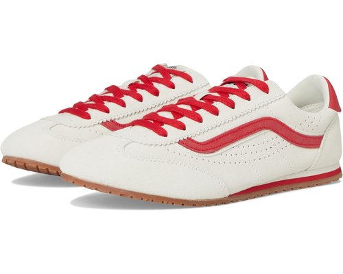 Vans Super Lowpro Athletic - Suede Marshmallow/Racing Red - VN000E89OXS1