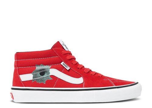 Supreme x Nate Lowman x Vans Skate Grosso Mid - Red - VN0A5KS1RED