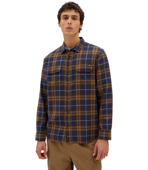 Vans Sycamore Flannel Button Down Shirt - Dress Blues/Kangaroo - VN0A36HMCMM