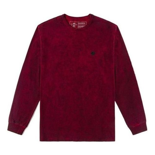 Vans Tie-dye Round Neck Long Sleeve T-shirt - Burgundy - VN0A4S2GCAR