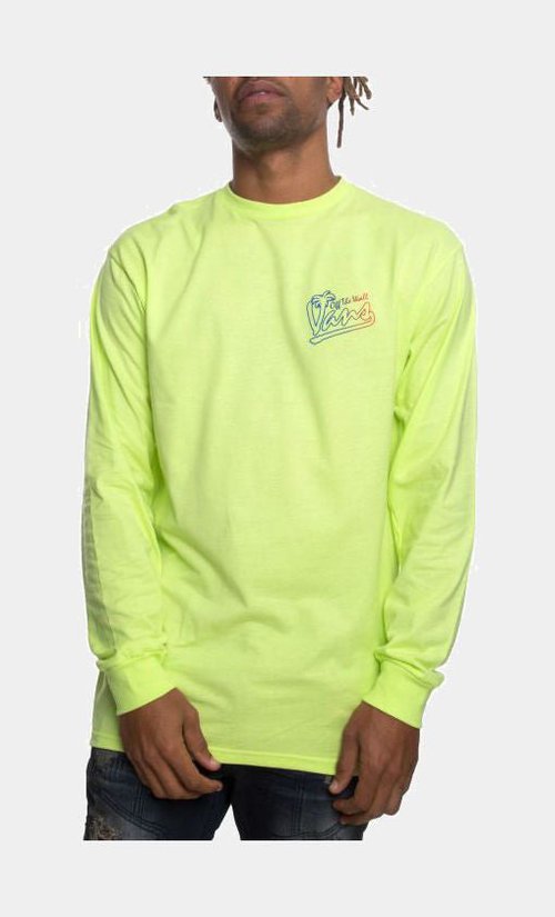 Vans Tiki Time Long Sleeve T-Shirt - Sunny Lime - VN0A3W24TCY