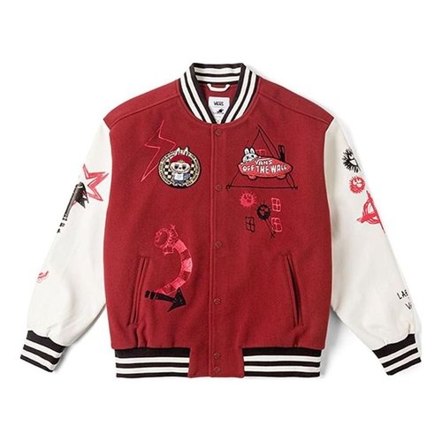 Vans x THE MONSTERS Baseball Jacket - White - VN000JFB7BF
