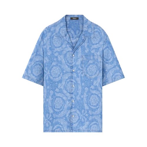 Versace All Over Denim Shirt | Size 46 - 1007836 1A11101 1D380