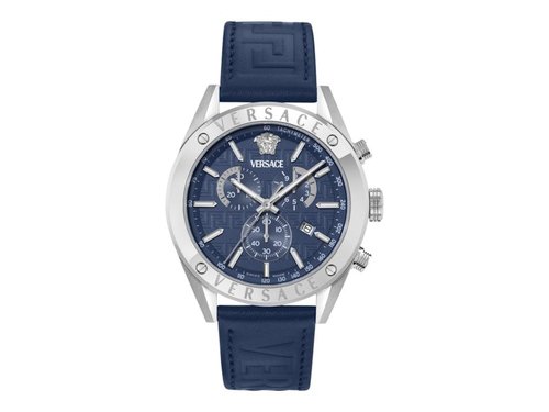Versace Athletic Chrono Leather Strap VEKJA0125 Watch - Stainless Steel