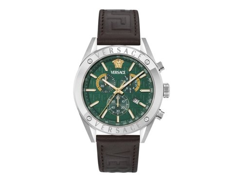 Versace Athletic Chrono Leather Strap VEKJA0325 Watch - Stainless Steel