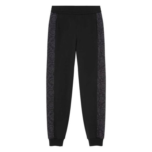 Versace Barocco Jacquard Lurex Sweatpants - Black - 1017637-1A12659-BLACK