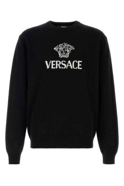 Versace Black Cashmere Sweater - 1021802-A17027_1B000