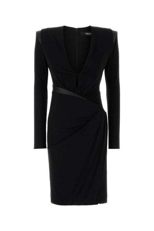 Versace Black Crepe Dress - 1021623 1A14475 1B000