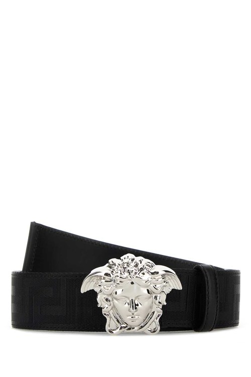 Versace Black Fabric Medusa Belt - 1020000-NAS62_1B00P