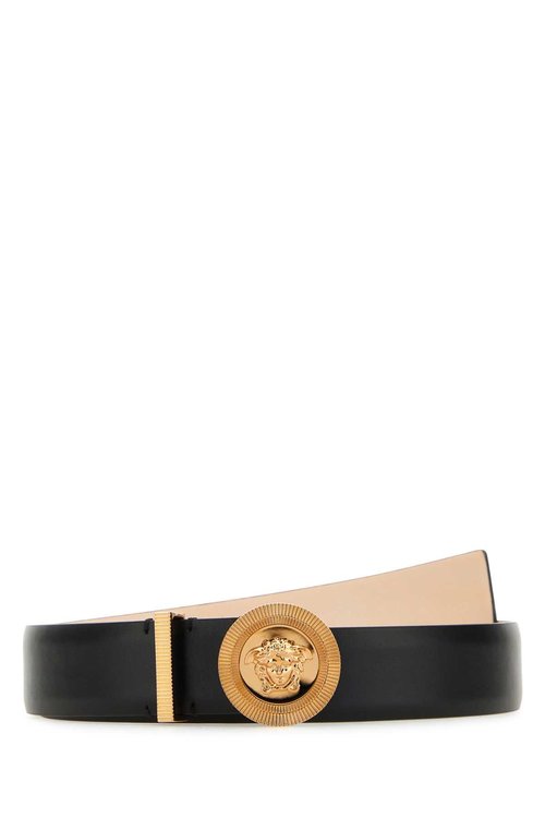 Versace Black Leather Belt - 1B00V - DV3T100-40091_B_00V