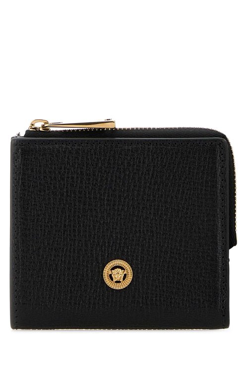 Versace Black Leather Wallet - 1021876-A10544_1B00V