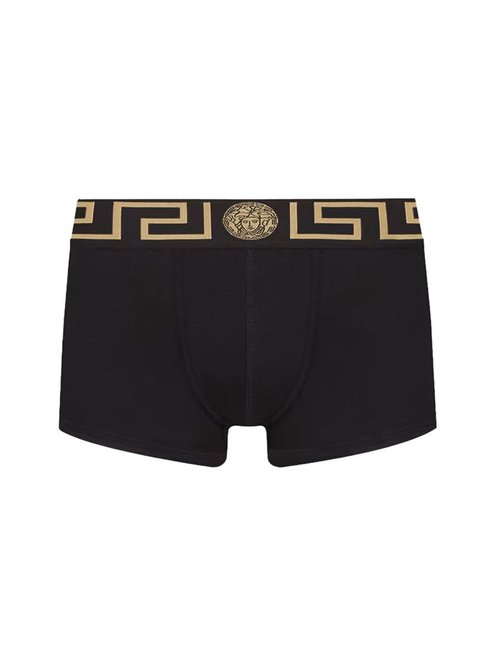 Versace Black Stretch Cotton Boxer - AU10026-1A100_1A80G