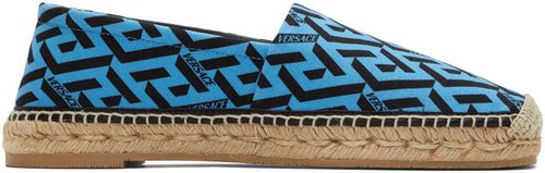 blue canvas espadrilles