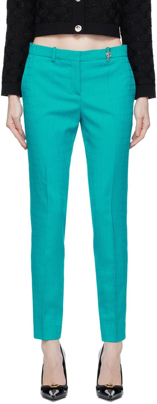Versace Blue Croc Trousers - Green - 1010336-1A0893_1GI70