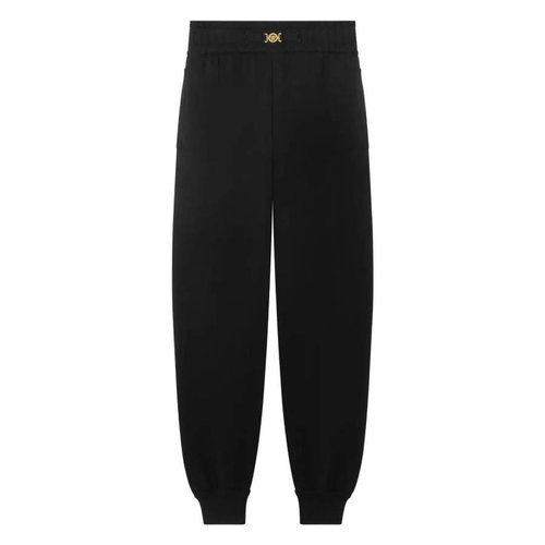 Versace Cashmere-Blend Knit Sweatpants - Black - 1018719-1A12912-BLACK