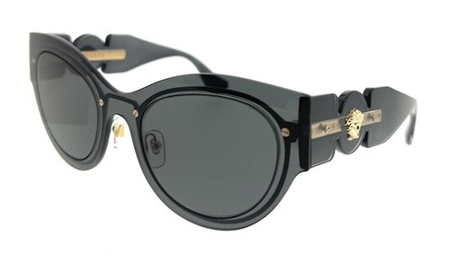 Versace Cat Eye Sunglasses - Transparent Dark Gray (0Ve2234 100287)