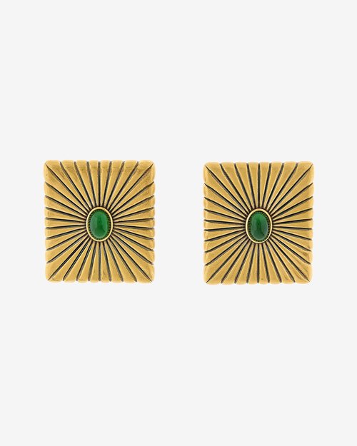 Versace Circe Earrings - Gold/Green - 1024254-1A17639-4JSR