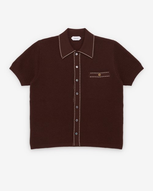 Versace Cotton Knit Shirt - Brown