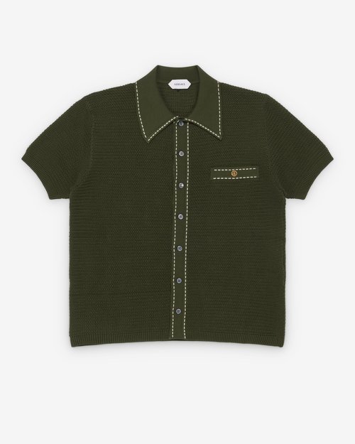 Versace Cotton Knit Shirt - Green