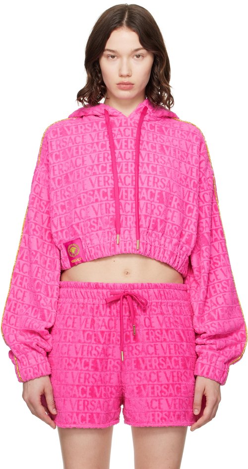 Versace Crop Hoodie - Z7011-Black-gold - 1020144_1A14584
