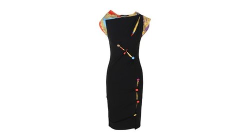 Versace CutOut Midi Dress - Black - 1004427-1A0351_1B000