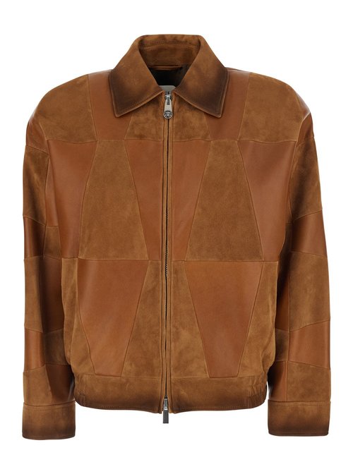 Versace Danimer Brown Leather Jacket For Lamb - 1025034-A1802_1NM80