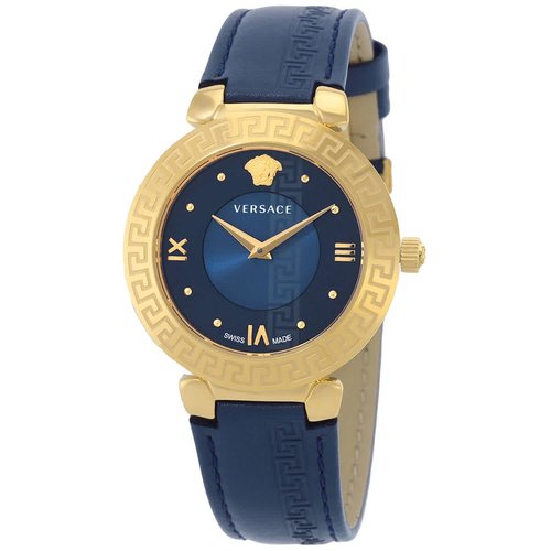 Versace Daphnis Quartz Dial Ladies Watch V16040017 - Blue/Gold Tone - V160400-7 DIA_ETER